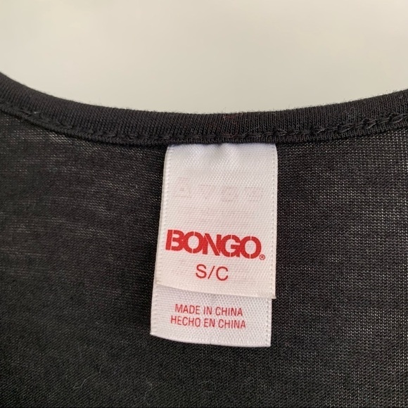 BONGO Black Crop Crochet Boxy Tank Top Loose Flowy Fit size Small - Picture 4 of 6